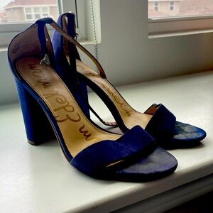 Sam Edelman Blue Suede Block Heel 10.5